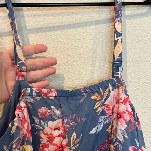 NWT Torrid 0X Floral Blue Dress - Picture 4 of 5